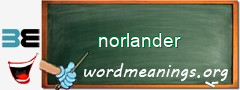 WordMeaning blackboard for norlander